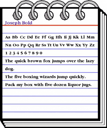 Joseph-Bold Regular animated font preview