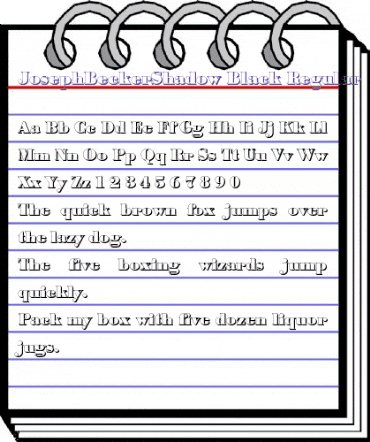 JosephBeckerShadow-Black Regular animated font preview JosephBeckerShadow-Black Regular animated font preview