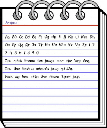 Joshua Normal animated font preview