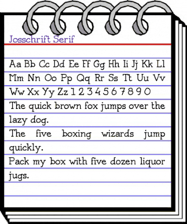 Josschrift Serif Regular animated font preview