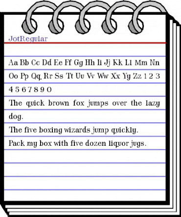 Jot Regular animated font preview Jot Regular animated font preview