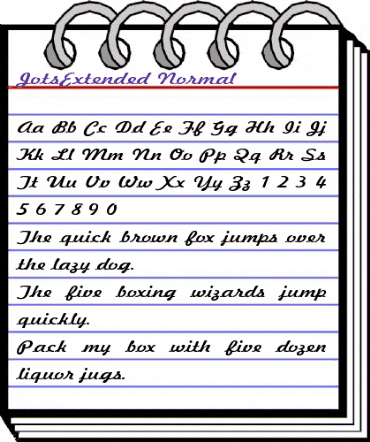 JotsExtended Normal animated font preview