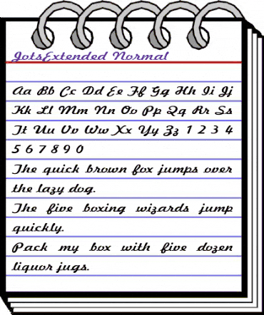 JotsExtended Normal animated font preview JotsExtended Normal animated font preview