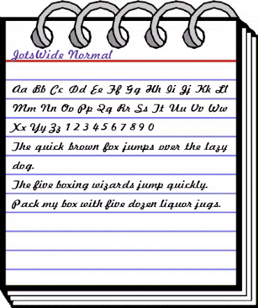 JotsWide Normal animated font preview