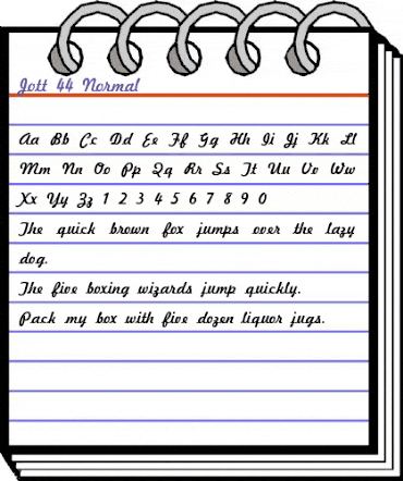 Jott 44 Normal animated font preview Jott 44 Normal animated font preview