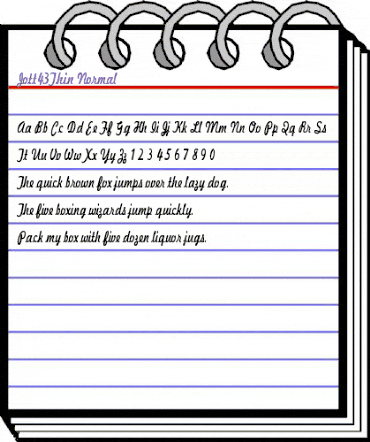 Jott43Thin Normal animated font preview Jott43Thin Normal animated font preview