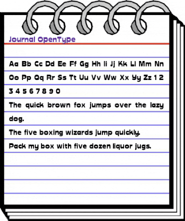 Journal Regular animated font preview Journal Regular animated font preview