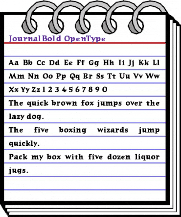JournalBold Regular animated font preview JournalBold Regular animated font preview