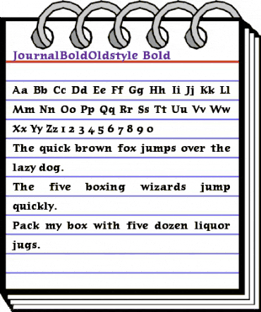 JournalBoldOldstyle Bold animated font preview JournalBoldOldstyle Bold animated font preview