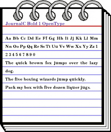 JournalC Bold animated font preview