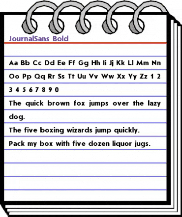 JournalSans Bold animated font preview