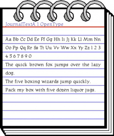 JournalText A animated font preview