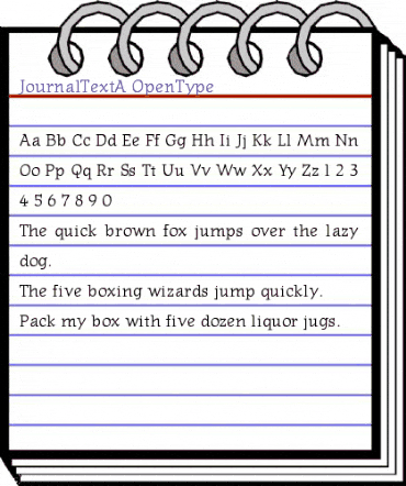 JournalText Regular animated font preview JournalText Regular animated font preview