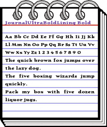 JournalUltraBoldLining Bold animated font preview JournalUltraBoldLining Bold animated font preview
