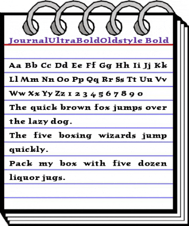 JournalUltraBoldOldstyle Bold animated font preview