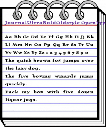 JournalUltraBoldOldstyle Regular animated font preview