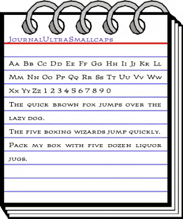 JournalUltraSmallcaps Regular animated font preview
