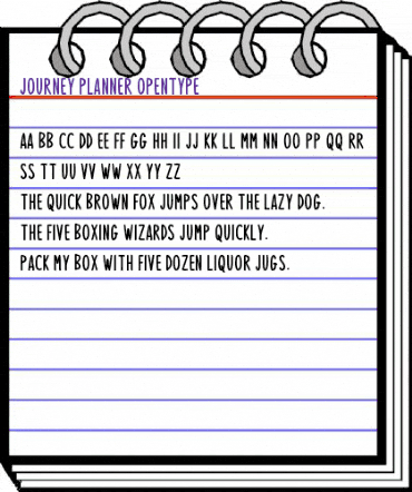 Journey Planner Regular animated font preview