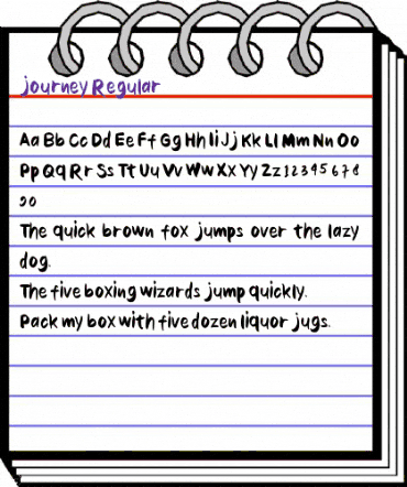 journey Regular animated font preview