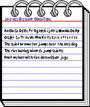 journey Regular animated font preview