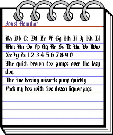 Joust Regular animated font preview