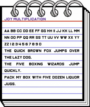 Joy Multiplication Regular animated font preview