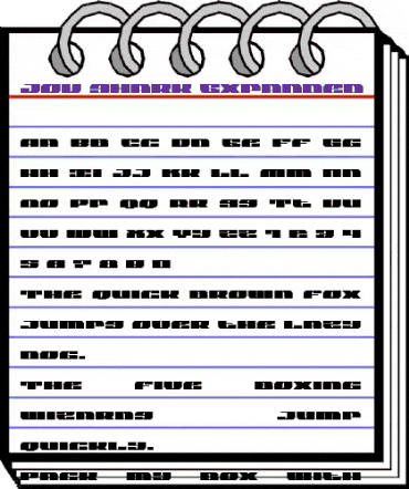 Joy Shark Expanded Expanded animated font preview