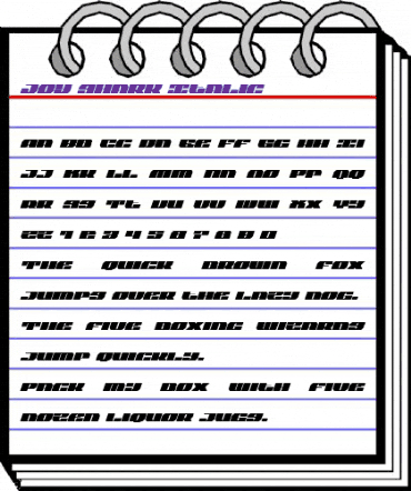 Joy Shark Italic Italic animated font preview Joy Shark Italic Italic animated font preview