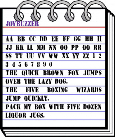 Joybuzzer Regular animated font preview