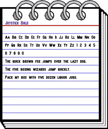 Joystick Bold animated font preview