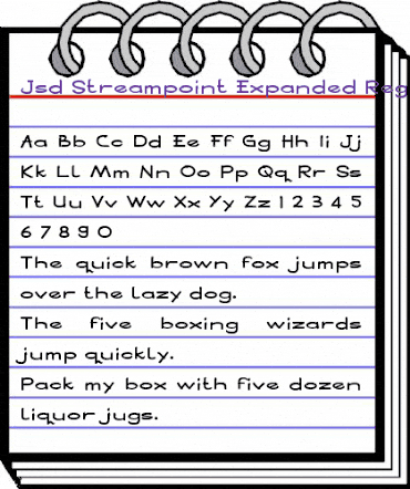 Jsd Streampoint Expanded Regular animated font preview Jsd Streampoint Expanded Regular animated font preview
