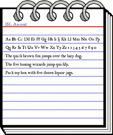 JSL Ancient Normal animated font preview JSL Ancient Normal animated font preview