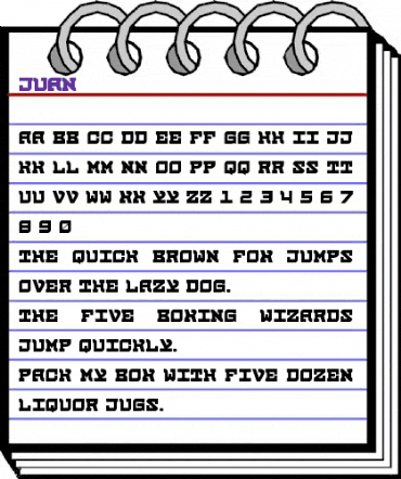 Juan Regular animated font preview