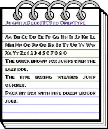 Juanita Deco ITC Std Regular animated font preview Juanita Deco ITC Std Regular animated font preview