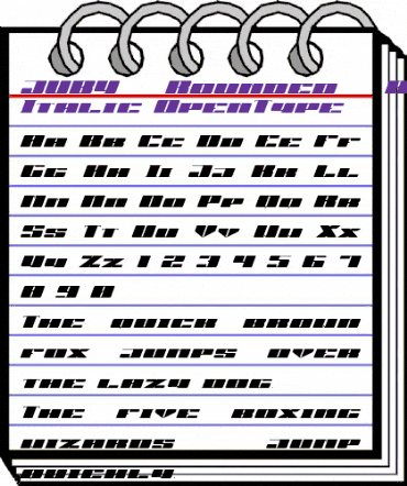 JUBY Rounded Black Italic BlackItalic animated font preview