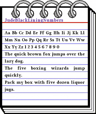 JudeBlackLiningNumbers Regular animated font preview JudeBlackLiningNumbers Regular animated font preview