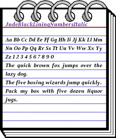 JudeBlackLiningNumbersItalic Regular animated font preview JudeBlackLiningNumbersItalic Regular animated font preview