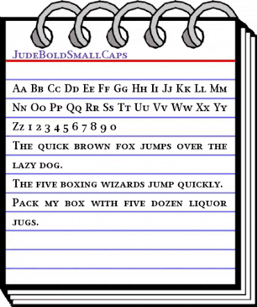 JudeBoldSmallCaps Regular animated font preview