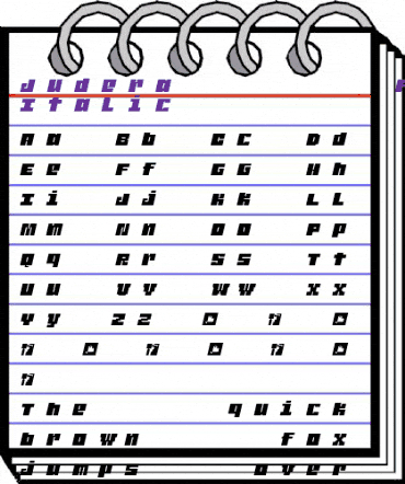 Judera Flat Italic animated font preview