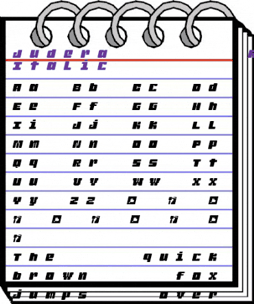 Judera Ring Italic animated font preview