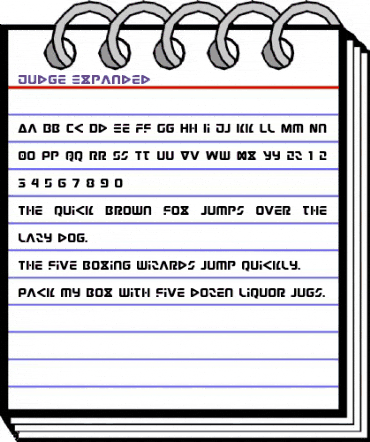 Judge Expanded Expanded animated font preview Judge Expanded Expanded animated font preview