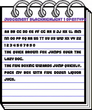 Judgement Regular animated font preview