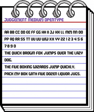 Judgement Medium animated font preview