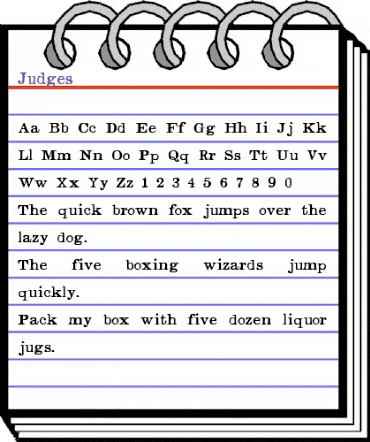 Judges Regular animated font preview