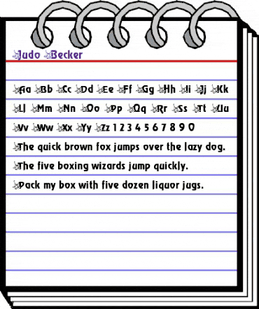 Judo Becker Normal animated font preview Judo Becker Normal animated font preview