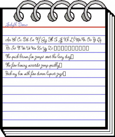 Judyth Demo Regular animated font preview