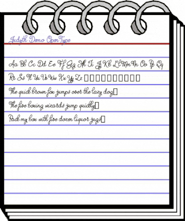 Judyth Demo Regular animated font preview