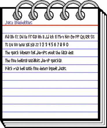 Juice Blueberries Regular animated font preview Juice Blueberries Regular animated font preview