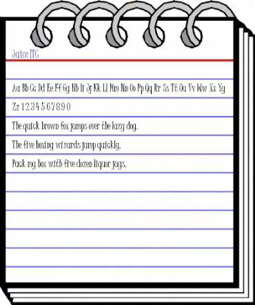 Juice ITC Regular animated font preview