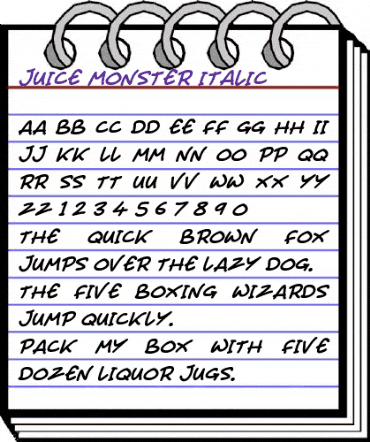 Juice Monster Italic animated font preview Juice Monster Italic animated font preview